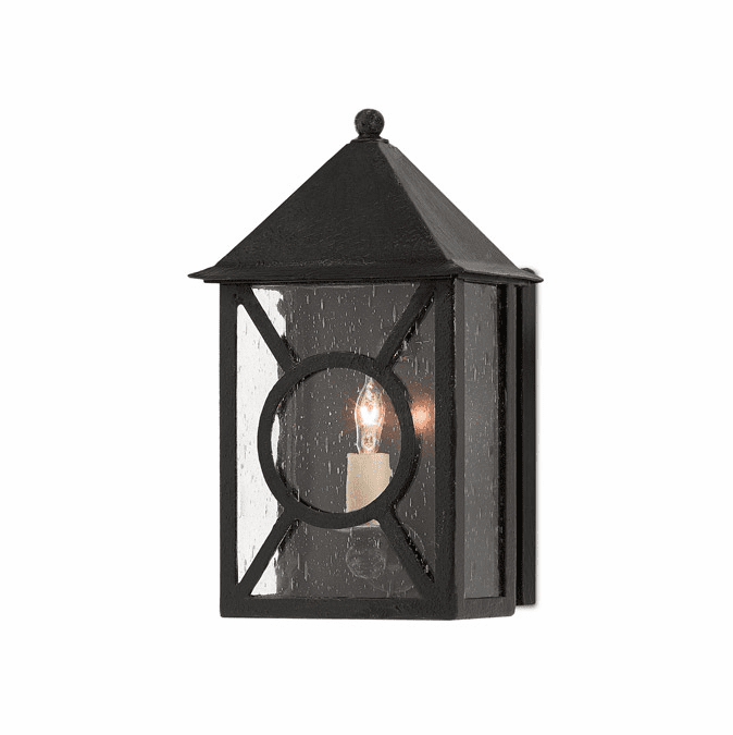 Currey and Company Ripley 12.25" Outdoor Wall Lighting Midnight 55000004
