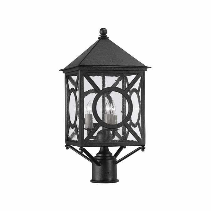Currey and Company Ripley 20.5" Exterior Pole Lighting Fixture Midnight