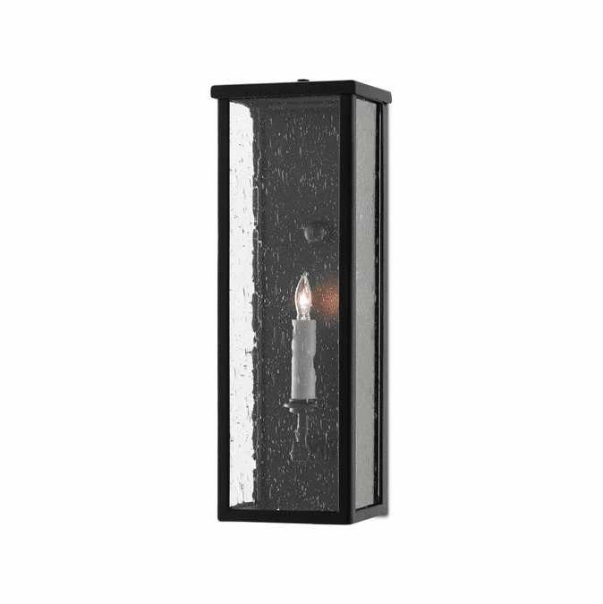 Currey and Company Tanzy 18.375" Outdoor Wall Lighting Fixture Midnight 55000037