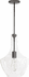 Dainolite 1LT Incandescent Pendant, MB w/CLR Glass