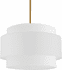 Dainolite 4LT Incandescent Chandelier, AGB w/WH Shade
