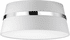 3 Light Incandescent Polished Chrome Semi-Flush Mount with White Shade