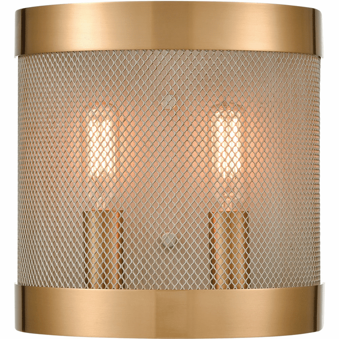 Elk Line in the Sand 8"  Wall Lighting - Satin Brass, Antique Silver D4335