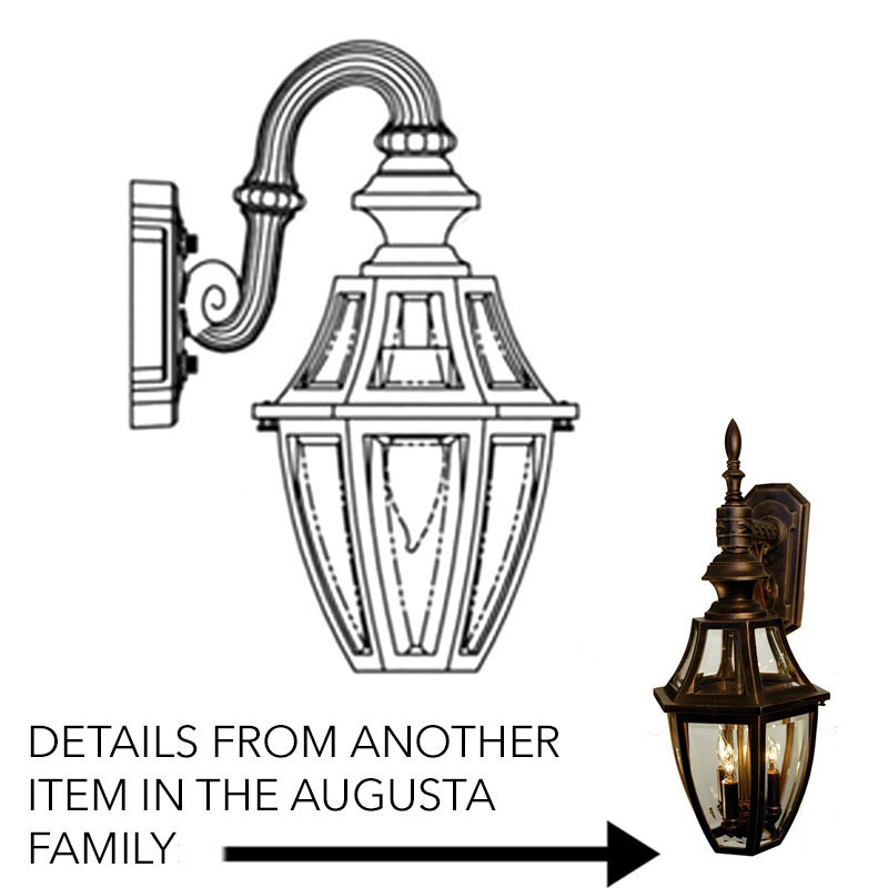 Hanover Lantern Augusta 14.88" Traditional Outdoor Wall Light Fixture