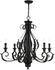 Livex Lighting 49066-68 Valencia - 6 Light Large Chandelier in Contemporary Style-34.75 Inches Tall and 35 Inches Wide, Finish Color: Shiny Black