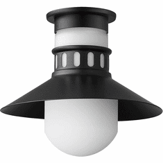 Maxim Admiralty 10.25" Nautical Outdoor Flush Mount Lighting Black 35120SWBK