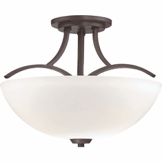 Minka Lavery Overland Park 11.75" Flush Ceiling Light Fixture Vintage Bronze 4962-284