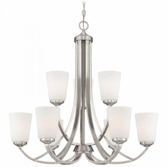 Minka Lavery Overland Park 29.25" Chandelier Lighting Brushed Nickel 4969-84