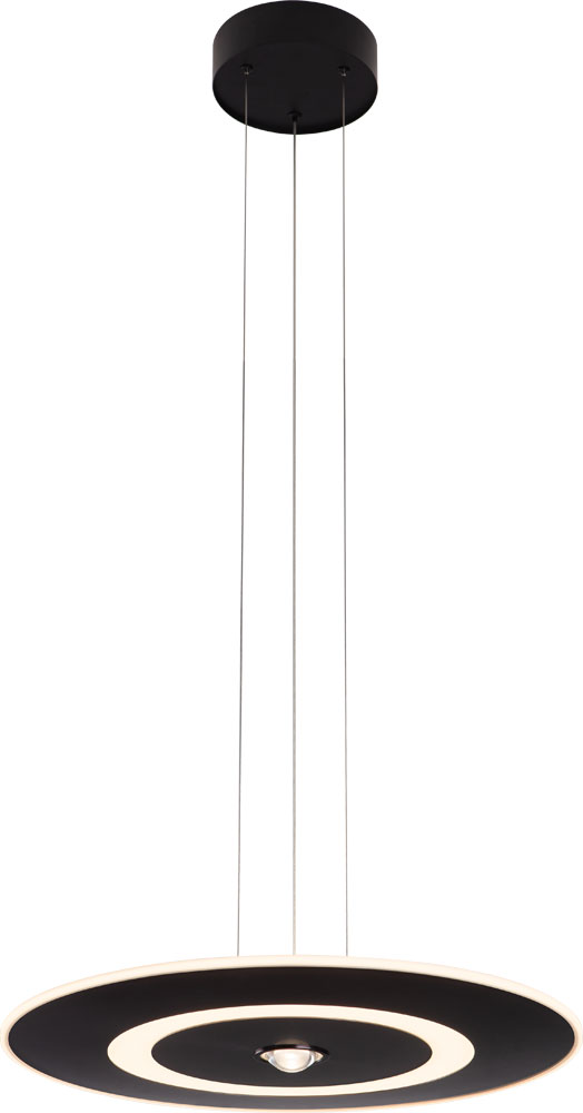 PageOne Nebula 122.5" LED Modern Drop Ceiling Light Fixture Black