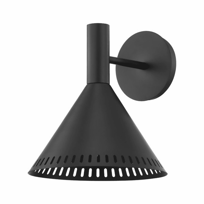 Troy Atticus 10"  Wall Lighting Sconce - Satin Black B7661-SBK