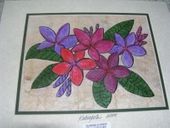 11 x 14 Hawaiian PLUMERIA Floral Tapa Cloth Painting. Tropical Home Decor. Oceanic Art.