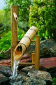 12" BAMBOO Deer Chaser Scarer Water Garden Fountain. Zen Japanese Shishi Odoshi water garden feature ON BACKORDER