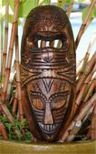 12" Fijian Tiki Mask. Symbol of LOVE and STRENGTH. South Seas Oceanic Art