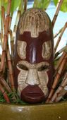 12" Fijian TURTLE Mask. Symbol of the OCEAN GOD. HAND CARVED Oceanic Art
