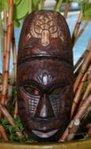 12" Fijian TURTLE Mask. Symbol of the THE WINNER. HAND CARVED Oceanic Art