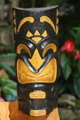 12" HAPPY Mask. Tropical Pop Art Tiki Decoration