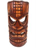 12" Hawaiian LOVE Tiki Mask. Polynesian wall Decor. Oceanic Art. Gifts with aloha...