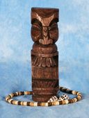 12"  Hawaiian MAKAHA Tiki Totem. Tiki of Strength. Tropical Sculpture. Gifts with aloha...