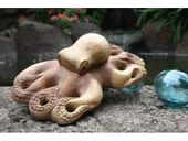 12" Hawaiian Octopus "HE'E" - Made In Hawaii. SURF Theme Tiki Sculpture - Gifts with ALOHA...