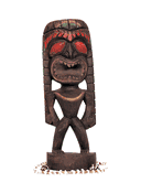 12" HEALTH TIKI STATUE. Hawaiian Tiki Sculpture. Tropical Tiki Decor. Gifts with aloha...