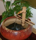 12" (Medium)BAMBOO Feng Shui Water Fountain. Zen Water garden fountain bamboo spout with submersible pump