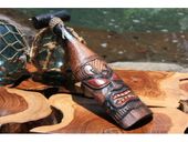 12" Nautical Tiki Paddle, Retro Hawaiian Tiki Bar / Luau Sign, Maritime theme decor