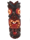 12" BIG KAHUNA Tiki Mask. Polynesian Art. Tropical Wall Decor.