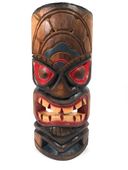 12" LEARNING Tiki Mask. Tropical Tiki Decoration. Hawaii Decor. Gifts with aloha... (513530)