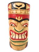 12" Hawaiian Happy Tiki Mask. Tropical Tiki Decoration. Hawaii Decor. Gifts with aloha... (514330)