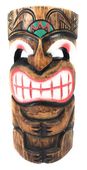 12" SMILEY Happy Tiki Idol Mask. Tropical Tiki Decoration. Hawaii Decor. Gifts with aloha... (514430)