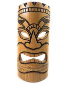  12" LOVE Bamboo Tiki Mask. Tropical Pop Art Tiki Decoration. 