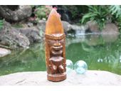 14" SURF GOD  Tiki Statue.  Hawaiian SUrf Trophy. Polynesian Carving. Outdoor Tropical Decor