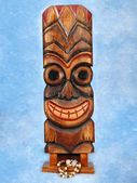 20" SMILEY TIKI SHIELD. Tropical Tiki Decoration
