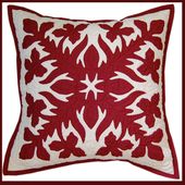 18" x 18" ORCHID Design. Hawaiian Quilted Pillow Slip. Tropical Home Decor. Gifts with Aloha...