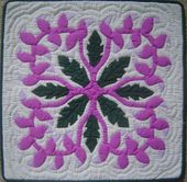 18" x 18" PURPLE ORCHID Design. Hawaiian Quilted Pillow Slip. Tropical Home Decor. Gifts with Aloha...