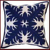 18"x18" SILVERSWORD Design. Hawaiian Quilted Pillow Slip. Tropical Home Decor. Gifts with Aloha...