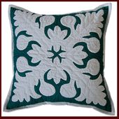 18"x18" ULU (Breadfruit) Design. Hawaiian Quilted Pillow Slip. Tropical Home Decor. Gifts with Aloha...