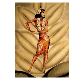 1940's Vintage GILL Airbrush Art Deco Poster. Giclee Art