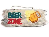 20" BEER ZONE Happy Hour Tiki Bar Sign. Hawaiian Gifts with Aloha...