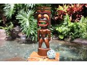 20" BIG KAHUNA /LOVE TIKI STATUE. Antique Finish. Hawaiian Tiki Sculpture. Tropical Tiki Decor. Gifts with aloha...