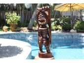 20" HAWAIIAIN POHAKU  TIKI STATUE. Polynesian Sculpture. Tropical Decor