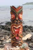 20" HAWAIIAN Big Kahuna MONEY Tongue Tiki Mask. Tropical Pop Art Decor