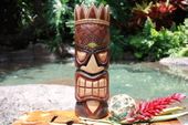  20" HAWAIIAN MONEY Tiki Mask. Tropical Pop Art Decor
