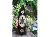 20"  Hawaiian HONU - TURTLE- and Hibiscus Flowers SURFBOARD MASK. Tropical Tiki Decoration. Tiki Bar Decor.  ON BACKORDER