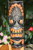 20" HAWAIIAN Orange Sunset Tiki Mask. Tropical  Wall Decor. Great for Children's Rooms!