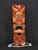 20" KANALOA Hawaiian "Hurricane Friendly" Tiki Mask. Ocean Tiki Sculpture. Tropical Decoration