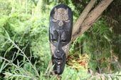  20" Primitive TURTLE HEADDRESS Tribal Mask. Abstract Art