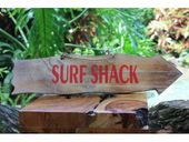 20" SURF SHACK Tiki Bar Driftwood Sign. Tropical Decor. Gifts with Aloha.