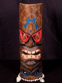 20" Tahitian Tiki Mask. Polynesian Carving. Tropical  Wall Decor. Oceanic Art  (513550)