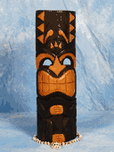 20" Tahitian Tiki Mask. Polynesian Carving. Tropical  Wall Decor. Oceanic Art. (513850)